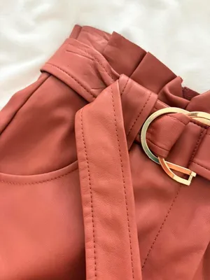 ZARA Pleated Skirt Mini Faux Leather thumbnail 4