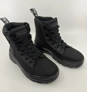 Dr. Martens Combs Canvas Lace Boots Color Black/Black. SZ 6 thumbnail 1