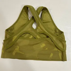 Gymshark Camo Seamless Sports Bra Olive Green Cross Back Size M thumbnail 2