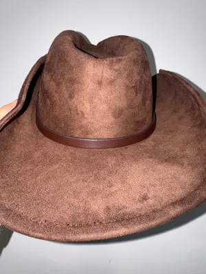 Nordstrom Western Cowboy Hat with Concho Leather Band in chocolate brown thumbnail 4