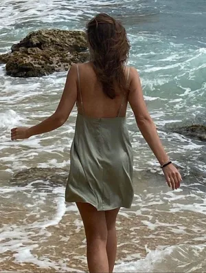 Danielle Bernstein weworewhat ruched mini Slip Dress thumbnail 4
