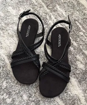 Black Flat Sandals thumbnail 1