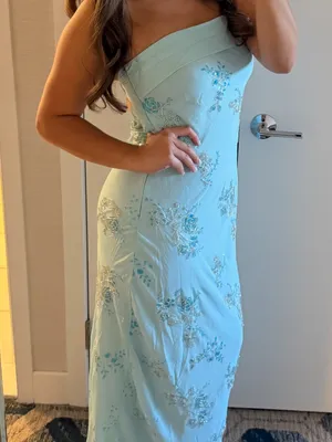 Hello Molly Sparkling Floral Embellished Strapless Maxi Dress thumbnail 3