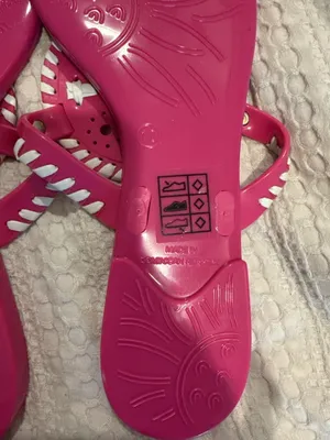 Jack Rogers Jelly Sandals Pink and White Size 10 thumbnail 5