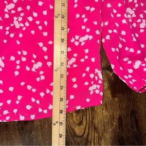 Dokotoo Top Womens XL Pink Alicia Floral Print Smocked Chiffon Blouse Bohemian thumbnail 6