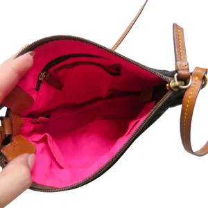 Vintage Dooney & Bourke Black and Brown Nylon Crossbody Bag Shoulder Bag thumbnail 6
