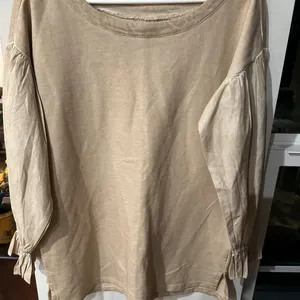 Anthropologie Beige Balloon Sleeve Top thumbnail 3