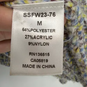 Stitches‎ + Stripes Womens Chunky Knit Cardigan Sweater Blue Yellow M Slouchy thumbnail 6