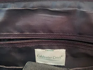 Coldwater Creek Brown Faux Leather Computer Laptop Briefcase Bag rarely used thumbnail 3