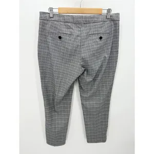 Banana Republic Gray Avery Glen Plaid Tie Waist Tailored Ankle Pant‎ Womens 8 thumbnail 2