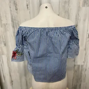 Stripped blouse Blue thumbnail 5