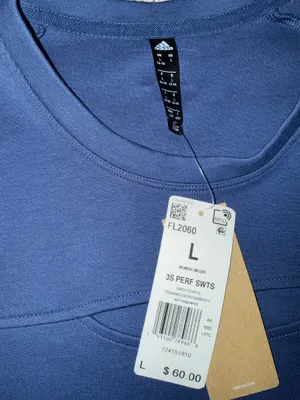 Adidas 3S Perf Swts Sweatshirt Size L Tech Indigo White thumbnail 3