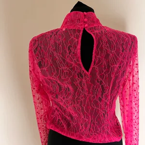 For Love And Lemons Neon Pink Lace Blouse thumbnail 4