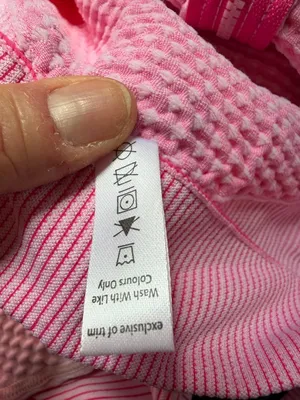 Pink Two Piece Work Out Athleisure Set Seamless Ribbed High Waist Size Large thumbnail 9