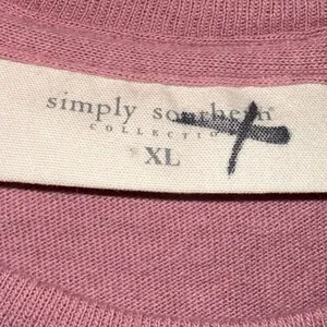 Simply Southern American Girly Strawberry Tee XL Pink‎ Graphic Shirt Cotton thumbnail 4