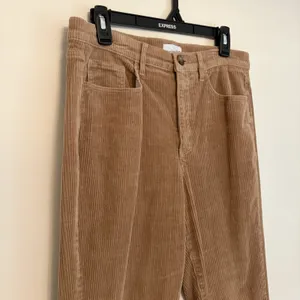 LOFT Corduroy Straight Leg‎ Pants Camel Tan Size 29 8 Raw Hem Casual Academia thumbnail 2