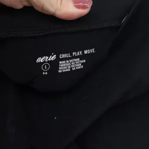 Aerie Leggings Women L Chill Play Move Black Cotton Stretch Excellent thumbnail 2