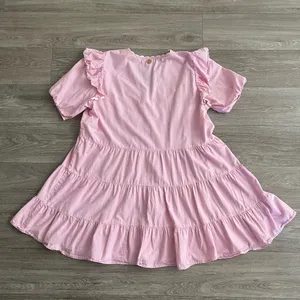 Simply Southern pink ruffle baby doll dress - large thumbnail 3