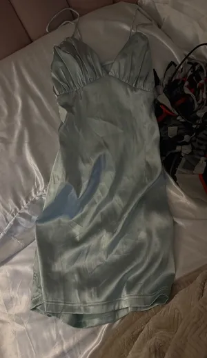 Teal mini Dress Blue thumbnail 1