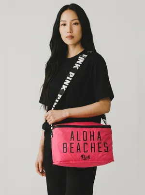 pink Victoria's Secret PINK "Aloha Beaches" insulated mini cooler bag thumbnail 1