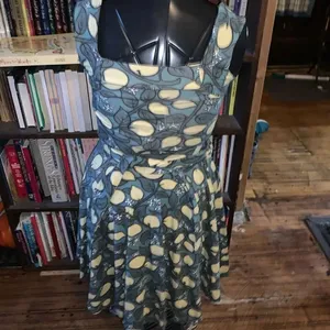 Effie’s Heart pear S square neck full skirt pinup girl knit sundress thumbnail 3