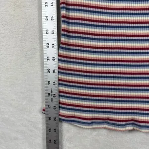 Reformation Jeans Womens Medium Ribbed Striped Cami Tank Top Red Blue Cream thumbnail 5