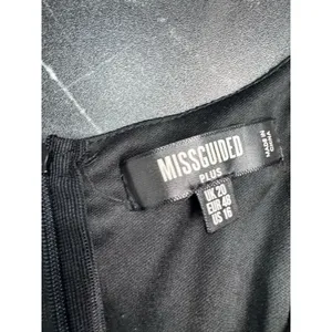 Missguided Plus Black Bodycon Dress Women's 16 Zip Back Minimalist Cocktail thumbnail 8