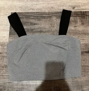 J.O.A Anthropologie gingham crop top thumbnail 1