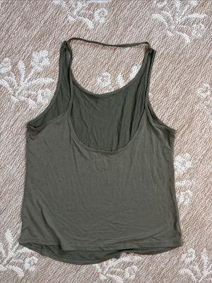 Women’s Olive Green Tank Top - Classic Racerback thumbnail 2