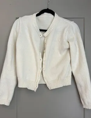 White Knit Cardigan thumbnail 1