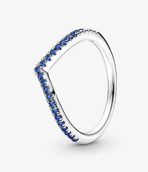Pandora timeless wish sparkling blue ring thumbnail 1