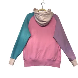 Teddy Fresh Colorblock Hoodie Pastel Pink Purple Teal Cotton Sweatshirt‎ Small thumbnail 6
