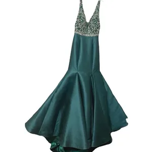 VIENNA Prom Homecoming‎ Pageant Dress Emerald Green Size 6 Mermaid Embellished thumbnail 2