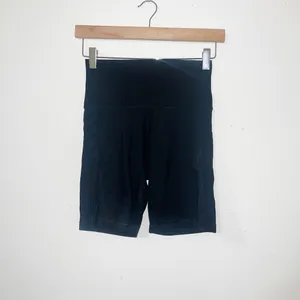 Offline by Aerie goals black high rise pull on mesh detail biker shorts thumbnail 2