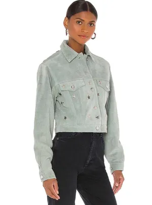 Understated Leather Lucky Stars Jacket in XSmall thumbnail 2