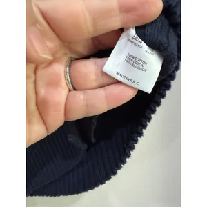 Brandy Melville Navy Blue Ribbed Knit Collared Button Down Cardigan Preppy OS thumbnail 3