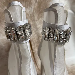 Karl Lagerfeld Paris Women's White‎ Blayze Lug Sole Peep Toe Bootie Size 5 B77 thumbnail 7