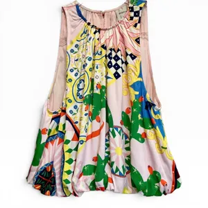 Anthropologie SET Pink Cactus Print Balloon Crop Top Wide‎ Leg Pants Set XS NWT thumbnail 6
