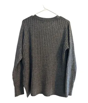 Abercrombie and Fitch Charcoal Gray Chunky Ribbed Sweater // Size M thumbnail 4
