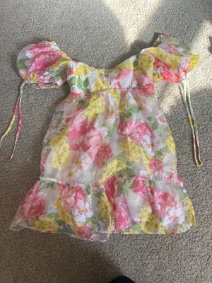 Olivaceous Floral Dress thumbnail 2