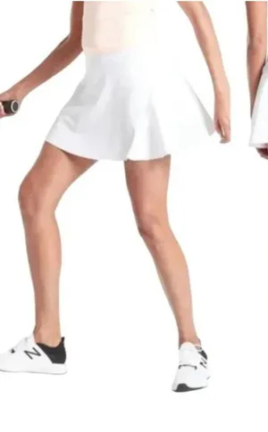 Athleta Match Point Skirt White Tennis Athletic Skort Summer Vacation Preppy thumbnail 1