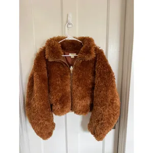 NWT Anthropologie Maeve teddy faux fur jacket size medium thumbnail 2