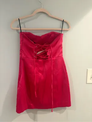 Forever 21 Strapless Fuchsia Mini Dress thumbnail 2