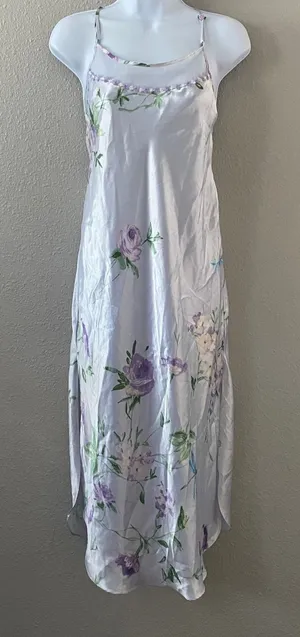 Y2K Fairy Maxi Slip Small 2000s Fairycore‎ Feminine Romantic Summer Casual Satin thumbnail 1
