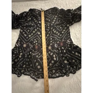 Sea New York Maja Top Cotton Size XS Boho Peplum Embellished thumbnail 12