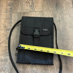LL Bean Black‎ Nylon Neck Wallet Travel Pouch Crossbody Passport Organizer Bag thumbnail 11