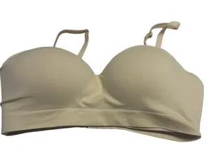 Truekind Wireless Bra Size Large Beige Neutral T-Shirt Padded Seamless Comfort thumbnail 1
