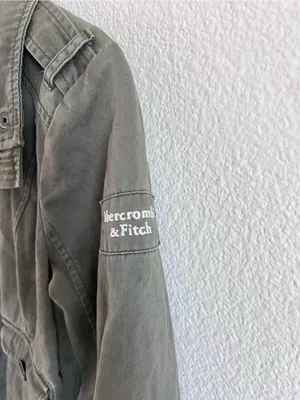 Abercrombie & Fitch Women Y2K Olive‎ Green Utility Jacket Flap Pockets Military thumbnail 2