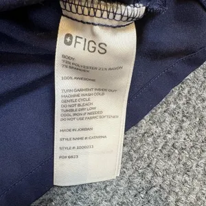 Figs Top Womens L Blue Catarina One Pocket Scrub Medical‎ Nurse Shirt thumbnail 4
