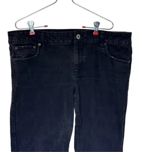 American Eagle outfitters Womens Jeans Straight Stretch Black Mid-Rise 18 Long thumbnail 2